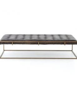 Four Hands New Arrivals Oxford Coffee Table Rialto Ebony Leather