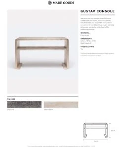 Made Goods New Arrivals Gustav Console Warm Silver Faux Linen 9 Made Goods New Arrivals Gustav Console Warm Silver Faux Linen