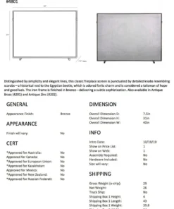 Arteriors Home Gita Fireplace Screen Bronze New Arrivals 7 Arteriors Home Gita Fireplace Screen Bronze New Arrivals