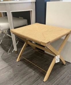 Worlds Away Conan Stool Cerused Oak