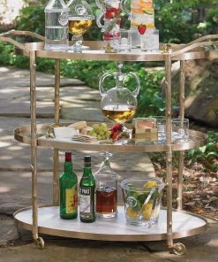 Global Views Arbor Bar Cart Brass New Arrivals