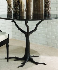 Global Views Faux Bois Dining Table Black New Arrivals