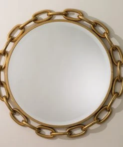 Global Views New Arrivals Linked Wall Mirror Gold