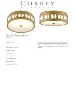 Currey And Company New Arrivals Go-Go Flush Mount