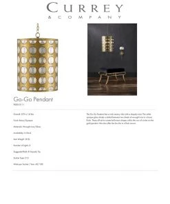 Currey And Company Go-Go Pendant New Arrivals