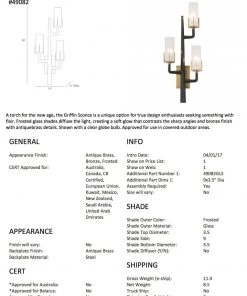 Arteriors Home Griffin Sconce 14 Arteriors Home Griffin Sconce