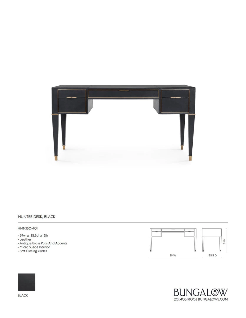 Bungalow 5 Hunter Desk Black New Arrivals 9 Bungalow 5 Hunter Desk Black New Arrivals