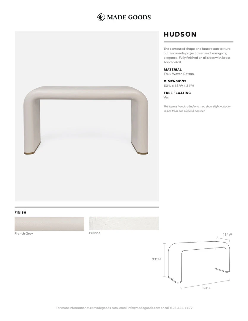 Made Goods Hudson Console Pristine Faux Woven Rattan New Arrivals 8 Made Goods Hudson Console Pristine Faux Woven Rattan New Arrivals