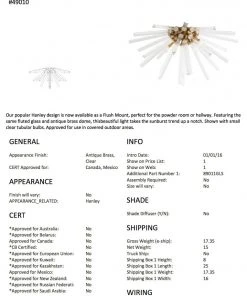 Arteriors Home Hanley Flush Mount Brass