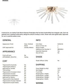 Arteriors Home Hanley Flush Mount Nickel 12 Arteriors Home Hanley Flush Mount Nickel