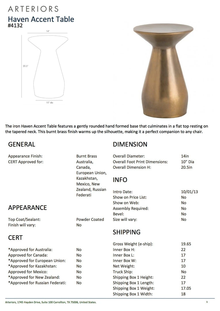 Arteriors Home New Arrivals Haven Accent Table Arteriors Home New Arrivals Haven Accent Table