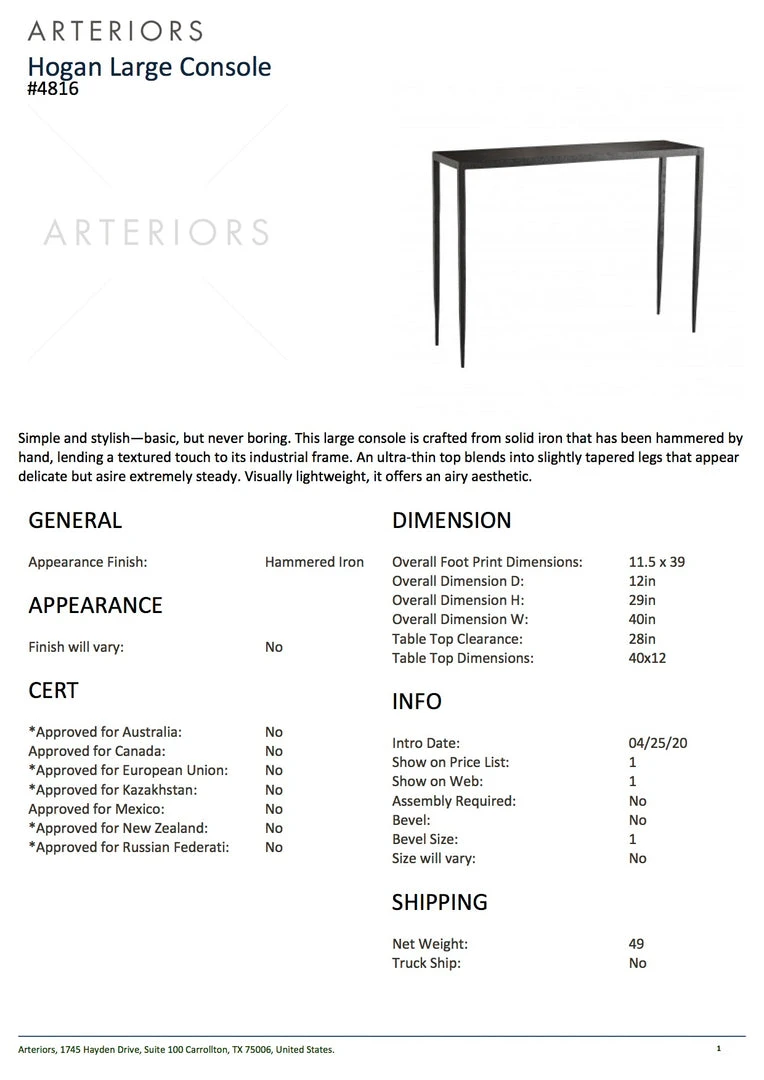 Arteriors Home Hogan Large Console New Arrivals 7 Arteriors Home Hogan Large Console New Arrivals