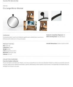 Four Hands Cru Large Mirror Aged Bronze