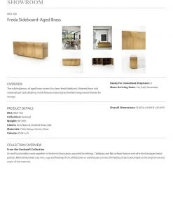 Four Hands Freda Sideboard Aged Brass