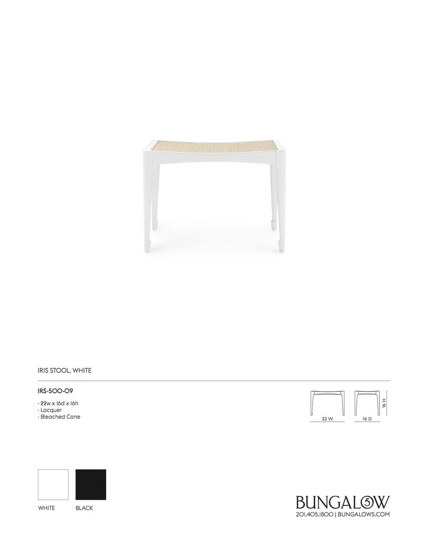 Bungalow 5 Iris Stool White 7 Bungalow 5 Iris Stool White