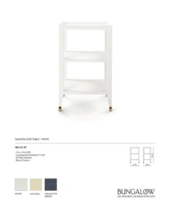 Bungalow 5 Isadora Side Table White 5 Bungalow 5 Isadora Side Table White