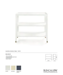 Bungalow 5 Isadora Console Table White New Arrivals