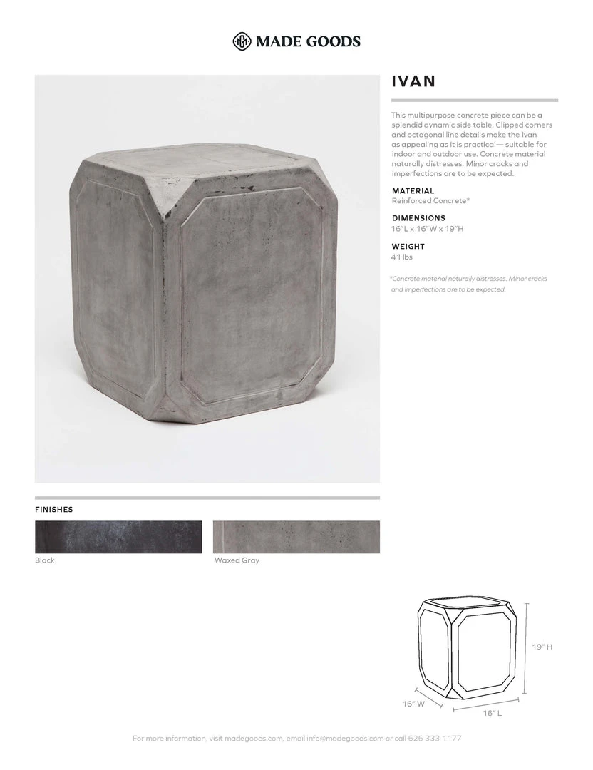 Made Goods Ivan Side Table Black Concrete 5 Made Goods Ivan Side Table Black Concrete