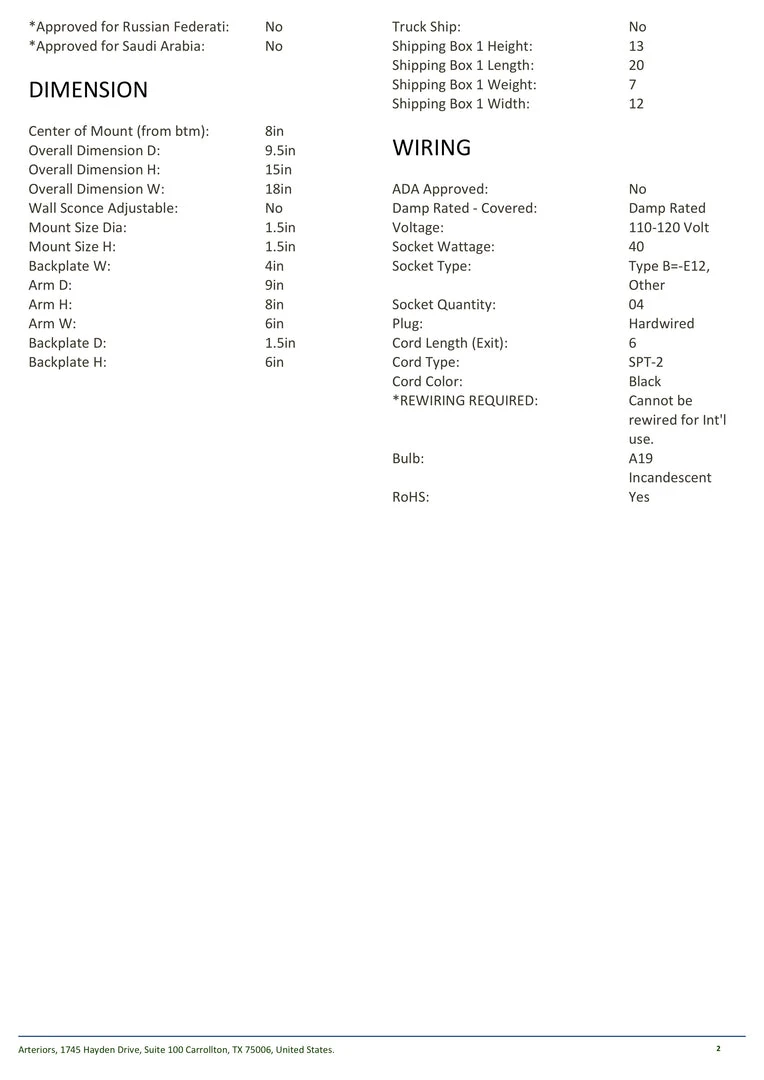 Arteriors Home New Arrivals Inwood Sconce Brass 8 Arteriors Home New Arrivals Inwood Sconce Brass