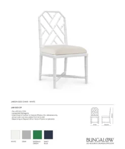 Bungalow 5 New Arrivals Jardin Side Chair Gray