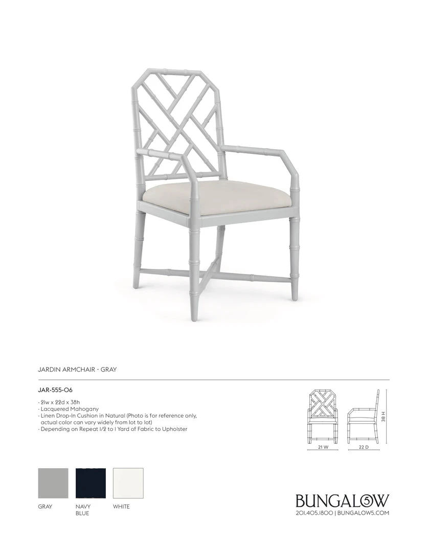 Bungalow 5 New Arrivals Jardin Armchair Gray 6 Bungalow 5 New Arrivals Jardin Armchair Gray