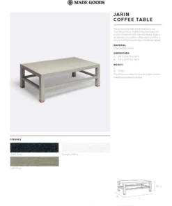 Made Goods New Arrivals Jarin Coffee Table White Faux Belgian Linen 5 Made Goods New Arrivals Jarin Coffee Table White Faux Belgian Linen