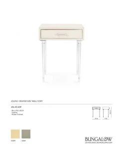 Bungalow 5 New Arrivals Jolene 1 Drawer Side Table Ivory 13 Bungalow 5 New Arrivals Jolene 1 Drawer Side Table Ivory
