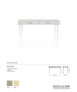 Bungalow 5 New Arrivals Jolene Desk Gray 16 Bungalow 5 New Arrivals Jolene Desk Gray