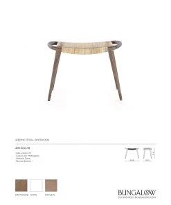 Bungalow 5 Jerome Stool Driftwood 15 Bungalow 5 Jerome Stool Driftwood