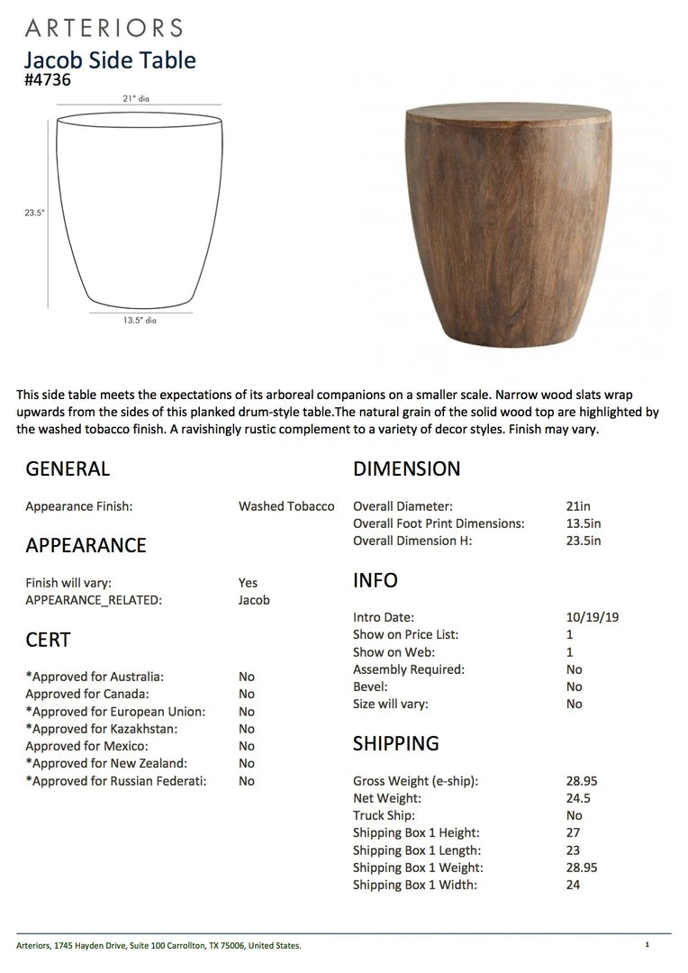 Arteriors Home Jacob Side Table 9 Arteriors Home Jacob Side Table