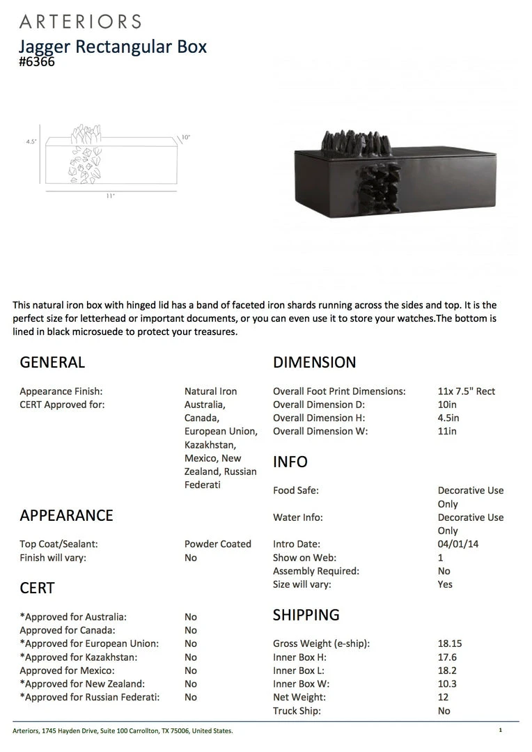 Arteriors Home Jagger Rectangular Box New Arrivals 10 Arteriors Home Jagger Rectangular Box New Arrivals