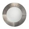 Jamie Young Cross Stitch Round Mirror Grey Hide New Arrivals