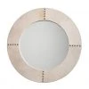 Jamie Young Cross Stitch Round Mirror White Hide 2 Jamie Young Cross Stitch Round Mirror White Hide