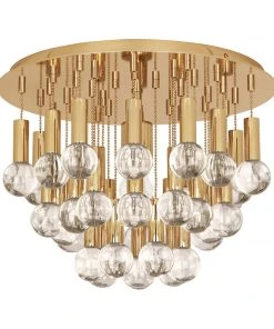 Jonathan Adler Milano Flush Mount Polished Brass New Arrivals
