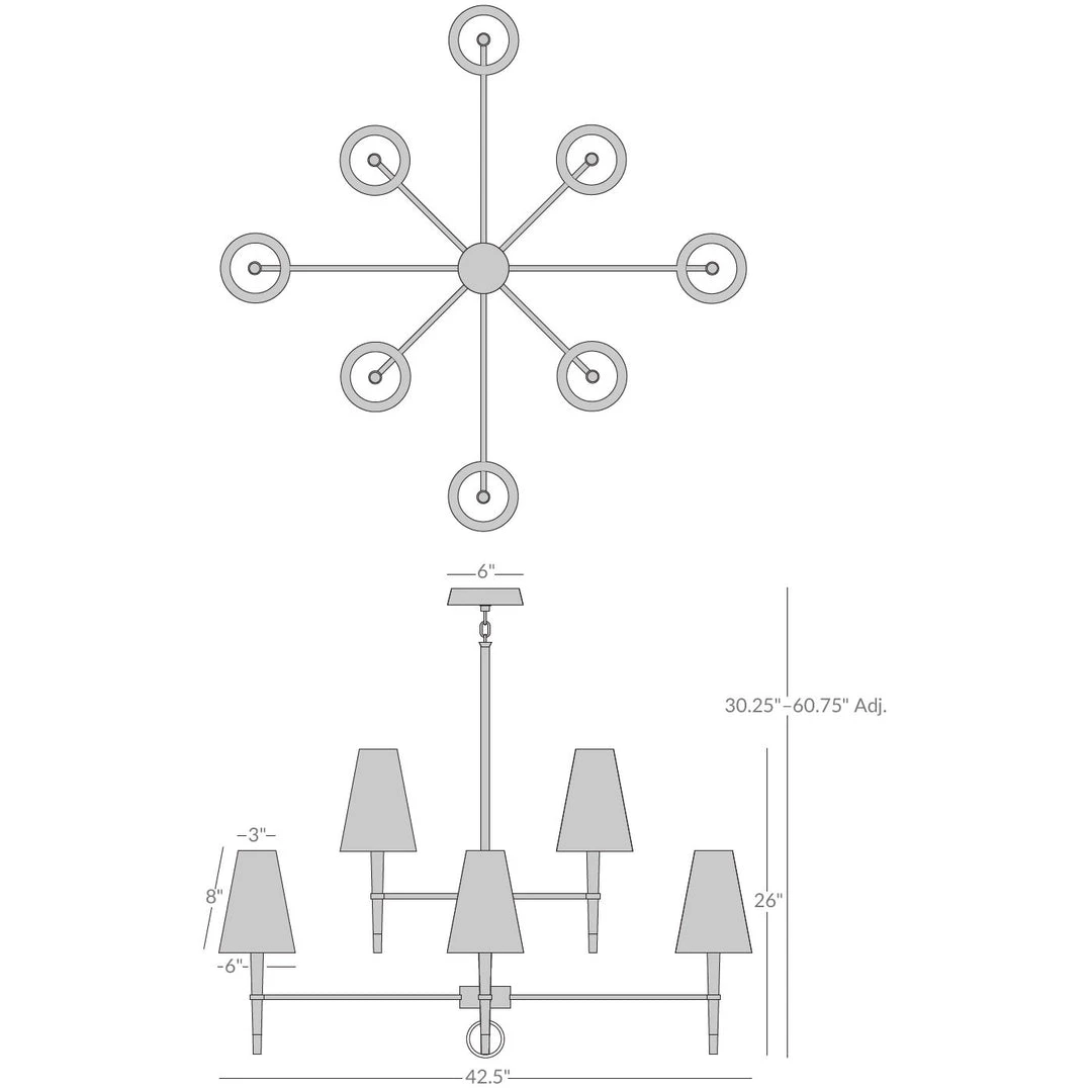 Jonathan Adler New Arrivals Ventana Two-Tier Chandelier Antique Brass 6 Jonathan Adler New Arrivals Ventana Two-Tier Chandelier Antique Brass