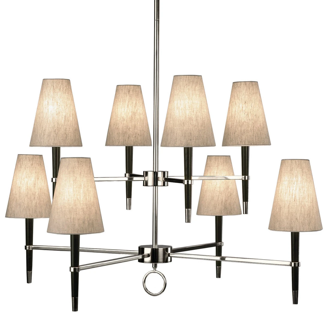 Jonathan Adler Ventana Two-Tier Chandelier Polished Nickel New Arrivals 3 Jonathan Adler Ventana Two-Tier Chandelier Polished Nickel New Arrivals