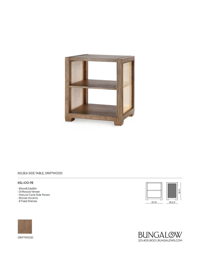 Bungalow 5 Kelsea Side Table Driftwood New Arrivals 6 Bungalow 5 Kelsea Side Table Driftwood New Arrivals