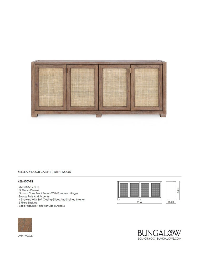 Bungalow 5 Kelsea Cabinet Driftwood New Arrivals Bungalow 5 Kelsea Cabinet Driftwood New Arrivals