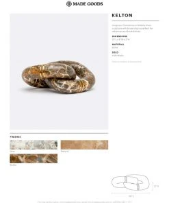 Made Goods Kelton Sculpture Snake Stone