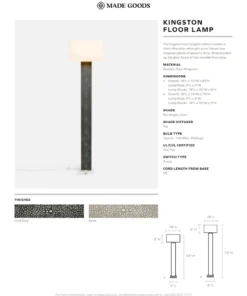 Made Goods Kingston Floor Lamp Sand Faux Shagreen 4 Made Goods Kingston Floor Lamp Sand Faux Shagreen