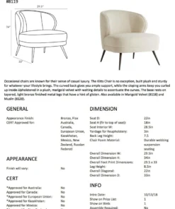 Arteriors Home Kitts Chair Flax Linen 16 Arteriors Home Kitts Chair Flax Linen