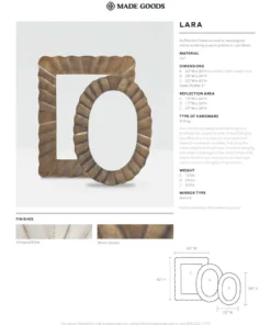 Made Goods Lara Oval Mirror Antique Silver 6 Made Goods Lara Oval Mirror Antique Silver