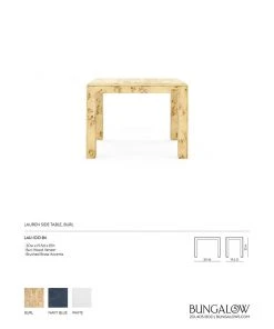 Bungalow 5 Lauren Side Table Burl 10 Bungalow 5 Lauren Side Table Burl