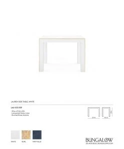 Bungalow 5 New Arrivals Lauren Side Table White