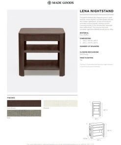 Made Goods New Arrivals Lena Double Nightstand Pristine Faux Raffia