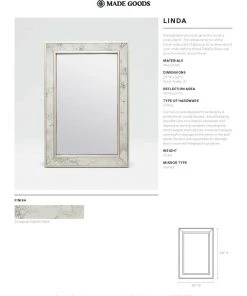 Made Goods New Arrivals Linda Wall Mirror Silver Leaf