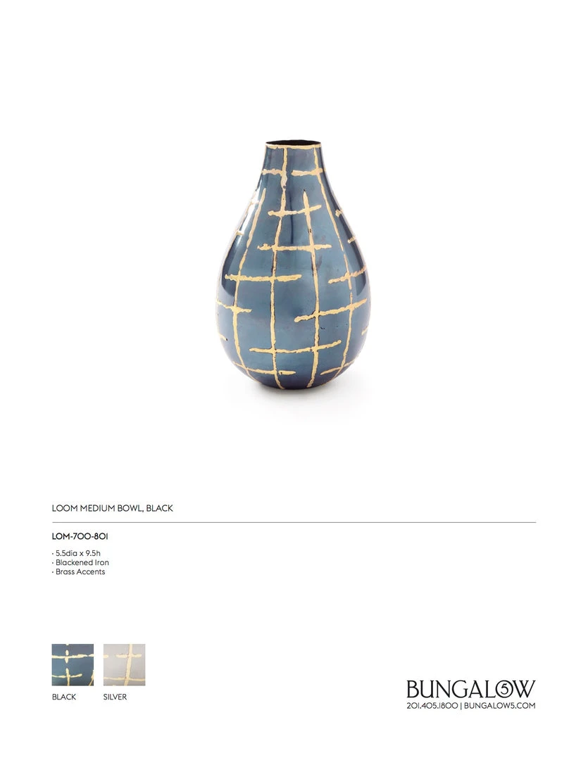 Bungalow 5 Loom Vase Black 6 Bungalow 5 Loom Vase Black