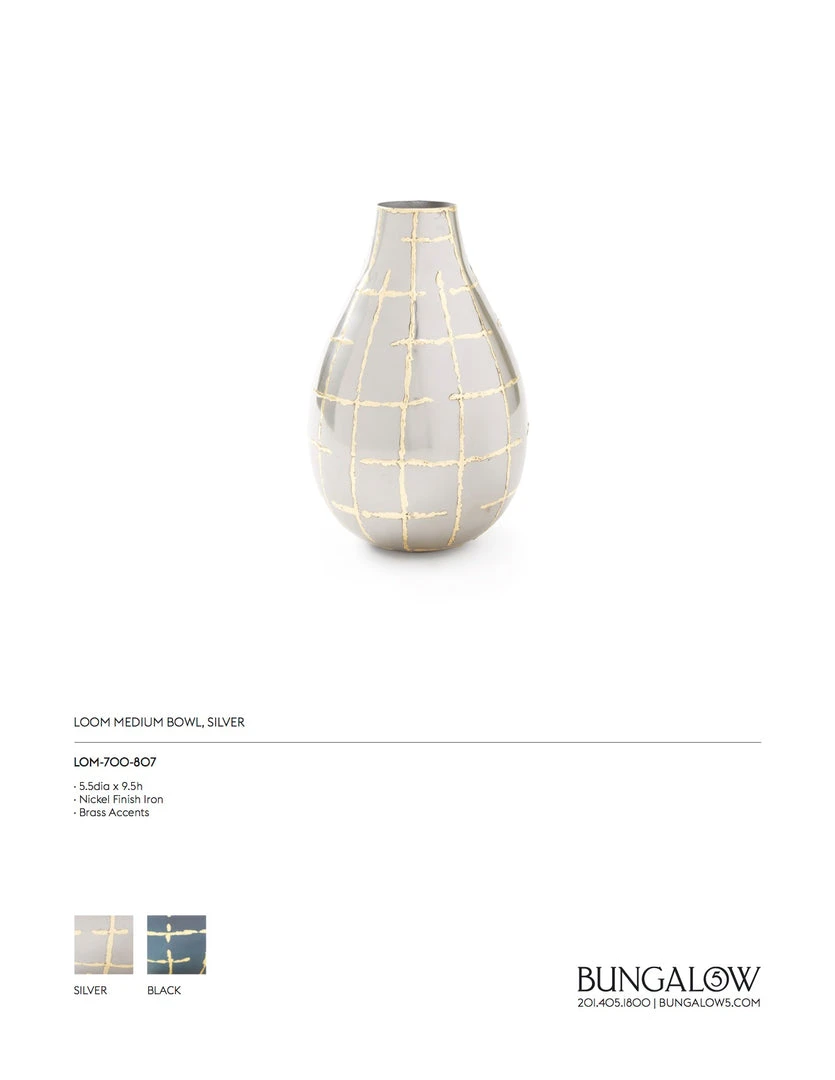 Bungalow 5 Loom Vase Silver 6 Bungalow 5 Loom Vase Silver