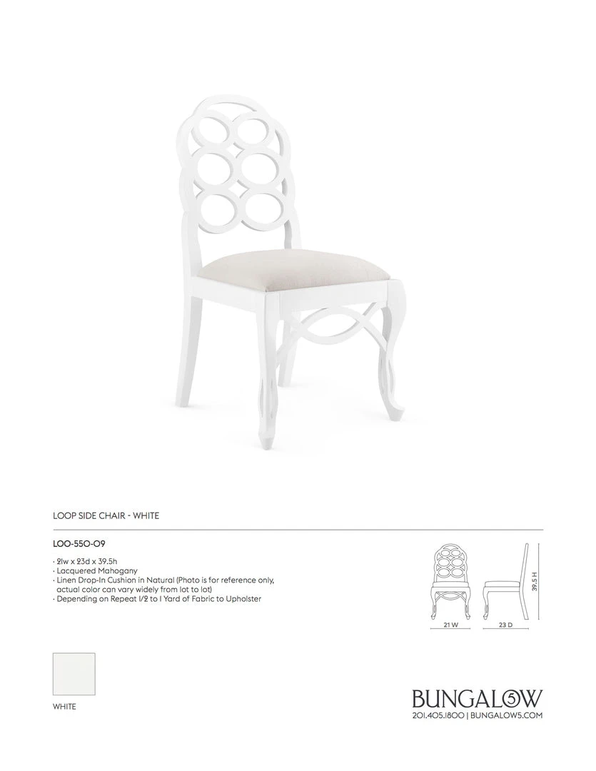 Bungalow 5 Loop Side Chair White New Arrivals 6 Bungalow 5 Loop Side Chair White New Arrivals