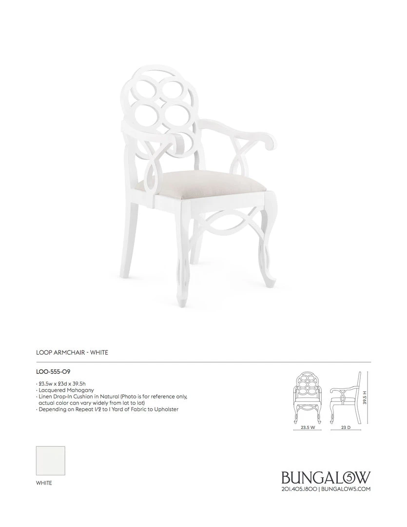 Bungalow 5 New Arrivals Loop Armchair White 6 Bungalow 5 New Arrivals Loop Armchair White